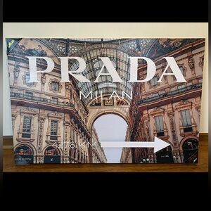 36 x 24 Oliver Gal Milan Prada Galleria Road Signs Canvas Print Wall Art
